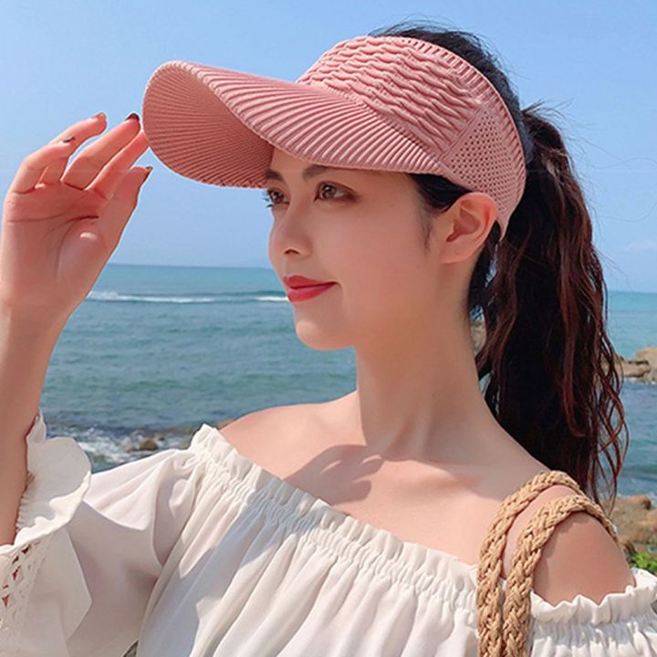 summer hat for women beach hat cap for women cap for woman Student Minority  Matching Solid Color Polyester Anti-UV Sun Hat Women Sun Hats Korean Style  Cap Shading Hat Sports Baseball Hat