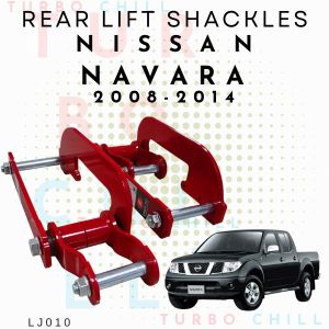 ERMETIQ REAR LIFT SHACKLES 2.5INCHES for NISSAN NAVARA D40 2008-2025 YEAR MODEL