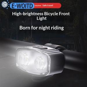 E-WOITD 1 Set Multiple Lighting Modes Rechargeable Bicycle Front Rear Light LED Headlamp Taillight USB Type-C Charging For Night Riding Safety