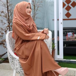 Gamis Elegan Polos Terbaru - Bahan Nyaman Motif Minimalis Warna Solid