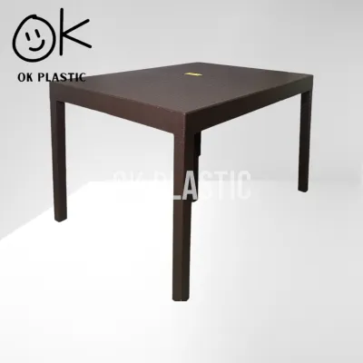 Centrix Rattan Surface Rattan Study Table High Quality Removable Legs Rattan Dining Table