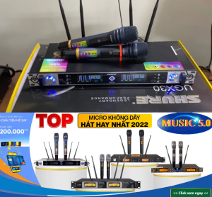 Micro Shure UGX 30 Plus Micro Karaoke Lọc Tiếng Cực Hay Chống Hú Rè Chất Âm Cực Chắc Âm Thanh Trong Sáng