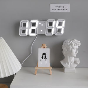 3D Digital Alarm Clock Led Wall Decoration Wall Clock Office Desk Alarm Clock Decoration Brightness Adjustable