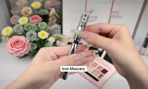 Wand MascaraMetal Mascara Wand3D Curling Metal Wands Mascaras Black Waterproof Natural Length Slim Volume Building for Women (Black*1)