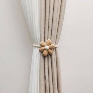 PICKIT ic Buckle Curtain Tieback Cartoon Elastic Band Curtain Rope Holders High Quality Flower Shape Window Curtain Buckles Kids Room