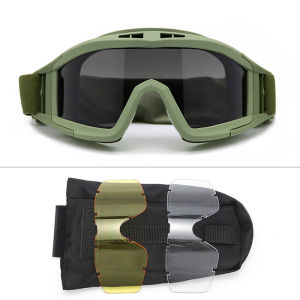 Tactical Sunglasses for Men Anti Fog Military Shades 3 Lens Set for Paintball Shooting Military Goggles Motorcycle Windproof Wargame Glasses