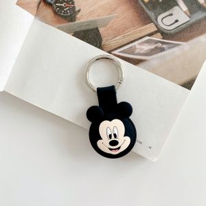 Cartoon Silicone Case for Airtag Airtag Holder Airtag Keychain AirTag Case for Kawaii Anime Design Luggage Keys Full Body Anti-Scratch (Pink Star 2 Pack