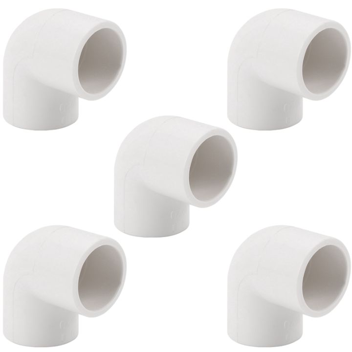 5 Pieces 20mm Dia 90 Angle Degree Elbow PVC Pipe Fittings Adapter ...