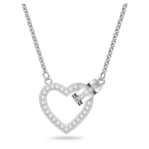 SWAROVSKI Luxury Lovely silver heart-shaped diamond pendant necklace S925 sterling silver womens fashion necklace hypoallergenic and non-allergic