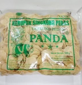 kerupuk mentah 1kg ceriping singkong pedas cap panda