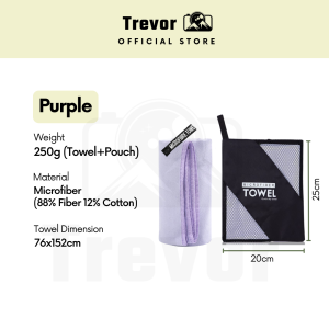 TREVOR Quick Dry Travel Towel – Microfiber Big Premium Portable Bath Beach Tuala Mandi Exercise Outdoor