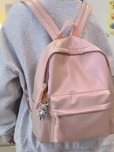 School bag for female college students for leisure travel PU Soft leather backpack for high school students stylish large-capacity casual laptop backpack
