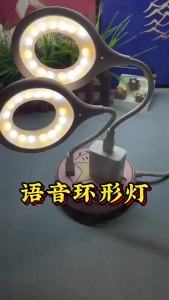 Voice Controlled Smart Night Light & USB Reading Lamp - Flexible Gooseneck Desk Light With Auto Dimming Portable Book Light For Bedroom Study