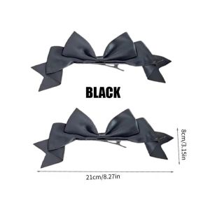 2Pcs Jepit Lolita Hairclip Cosplay Japanese Anime | Cute Hairclip Jepit Rambut Aksesoris | Jepitan Rambut Pita Satin