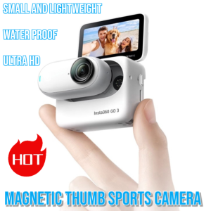 360 Action Camera Magnetic Thumb Sports Camera Mini Portable Travel Vlog Camera