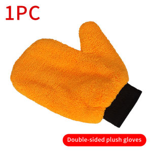 Car Wash Glove Coral Mitt Soft Auto Cleaning Brush Duster Anti-scratch Gloves Double-Side Use Car Detailing