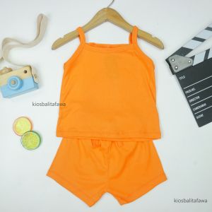 Set Azura uk Bayi 3-12 Bulan / Setelan Tanktop Celana Pendek Anak Perempuan Bayu Anak Baby Polos Kualitas Import kiosbalitafawa
