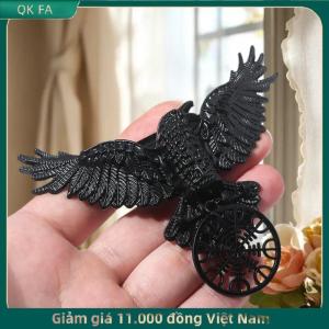 QK FA ✨ 1 2pcs Halloween cổ điển Crow tóc Clip Gothic Viking Phù Thủy kẹp tóc Cosplay bên tóc phụ kiện cho phụ nữ đồ trang sức