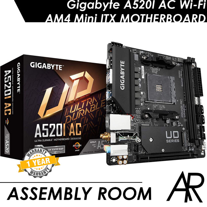 Gigabyte A520I AC Motherboard (AMD Ryzen AM4/MiniITX/Direct 6 Phases
