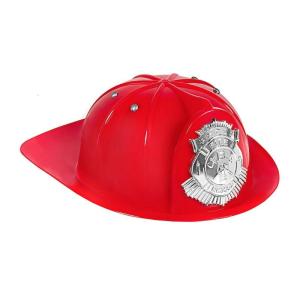 Kids Firefighter Hat Childrens Fireman Helmet Costume Accessory Fire Fighter Hard Plastic Hat Fireman Party Helmet