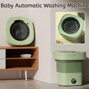 Baby Special Automatic Mini Washing Machine Foldable UV Light Blu-Ray Sterilization Deep Cleansing Washer