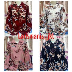 KEMEJA MONALISA MOTIF BUNGA/ Larismanis_jkt