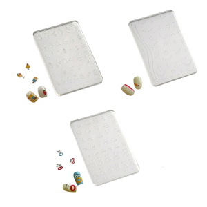 Mirror Finish Ice Cream Silicone Mold For Nail Decoration 6x9cm Compact Size Crafting Tool With 3 Designs