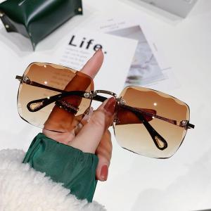 JN IMPRESSION New frameless all-match sunglasses travel driving sunshade glasses