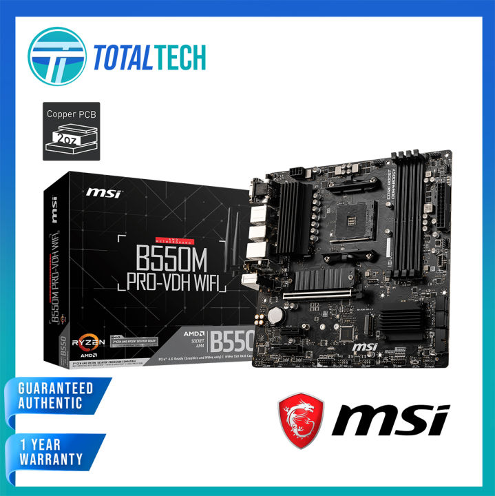 MSI B550M PRO-VDH WiFi ProSeries Motherboard (AMD AM4