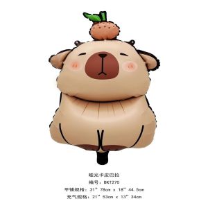 ใหม่ คาปิบาระ อลูมิเนียมฟอยล์บอลลูนธีมพรรคตกแต่ง คาปิบาลา บอลลูน Capybara Foil Balloon