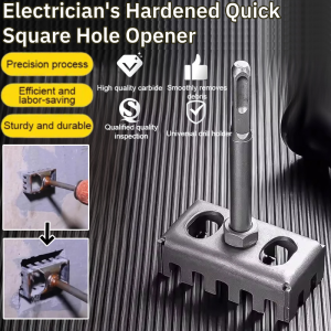 Quick Cutting Square Hole Cutter Slotting Punch Grooving Tool Round-handled Hole Socket Sloter