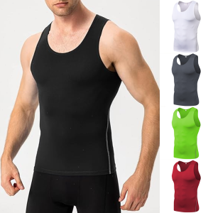 Mens Compression Shirt Sleeveless Tank Top Man Quick Dry Workout Fitness Gym Base Layer Undershirt Bodybuilding Running Vest