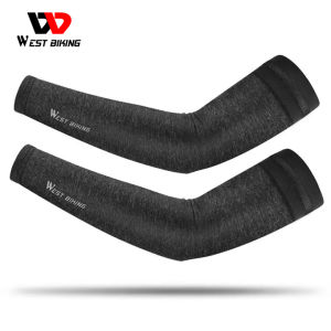 WEST BIKING Ice Fabric Running Arm Sleeves UV Protection Breathable Sport Cycling Fitness Running Men Women Arm Warmers Sleeves