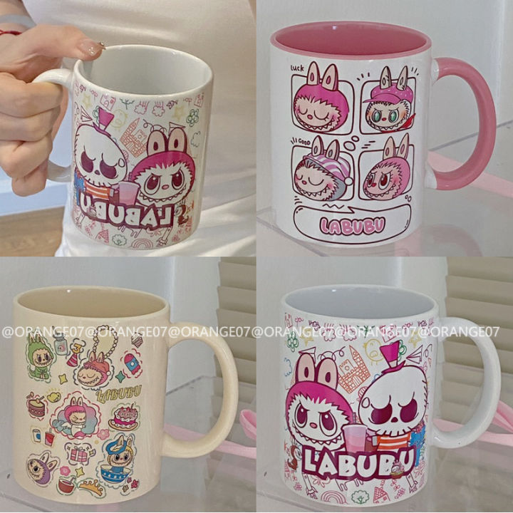 แก้วเซรามิกส์ แก้วกาแฟ labubu ใช้ไมโครเวฟได้ มี 3 ลายให้เลือก พร้อมส่ง ...