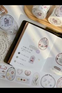 YiEr Studio Vintage Spring Embroidery WashiTape DIY Card Making Scrapbooking Plan Decorative Sticker2026