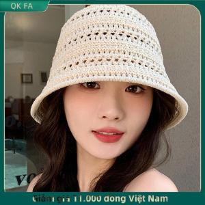 QK FA ✨ Mùa hè mới rỗng dệt kim chống nắng và mũ che nắng cho phụ nữ giải trí đa năng nhỏ thời trang tươi nồi mũ