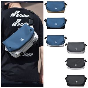 XINSU38 Color Contrast Mens Chest Bag Leisure Waterproof Crossbody Bag Portable Large Capacity Tote Bag Male