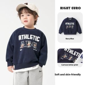 TUmama เสื้อกีฬาสไตล์เด็กสำหรับเด็กผู้ชายเสื้อแขนยาวนุ่มแนะสวมสบาย