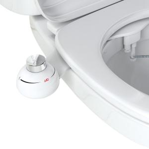 Bidet Atalawa Slim Non Electric Bidet Attachment for Toilet Retractable Nozzle Sprayer with Splash Guard Brass T Valve and Braided Stainless Steel Hose Fresh Water Spray