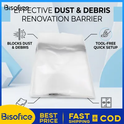 OnePlus 12x2.2m C Shape Dust Barrier Zipper Door Dust Protection Zipper Door for Home Renovation Paint Drywall