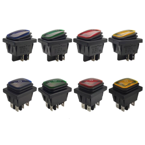 KCD4 Rocker Switch With Led Light 2/3 Position SPST Toggle Switch 4/6 Pin Snap-in Switches Waterproof On/Off