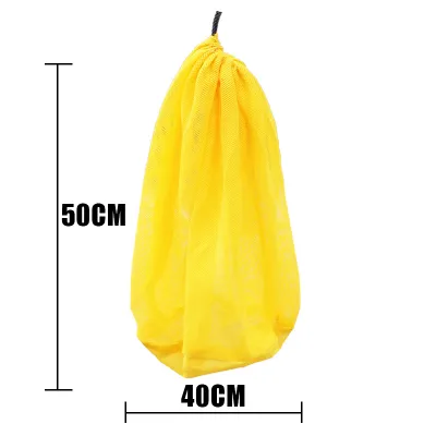 Nylon Fishing Net Bag Yellow Knotless 0.5mm Encrypted Network Port Durable Quick-Dryin Fishnet