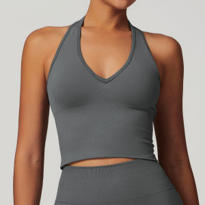 MUTUER Sports Bras Women Fitness Quick-Dry Workout Vest High Elastic Shockproof Yoga Underwear Gym Running Seamless Top