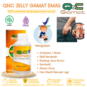 Obat Wasir - Ambeien - Susah BAB - BAB Berdarah - Tinja Keras - Anus Keluar - Benjolan Didalam/Luar Anus - Anus Gatal - Hemoroid - Infeksi Anus - Pelancar BAB - Radang Usus Buntu - Dengan QnC Jelly Gamat