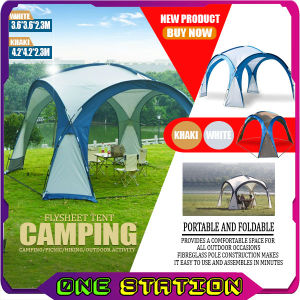 Outdoor camping multi-person canopy tent anti-mosquit folding tarp Flysheet picnic garden big tent khemagKanopi 帐篷篷