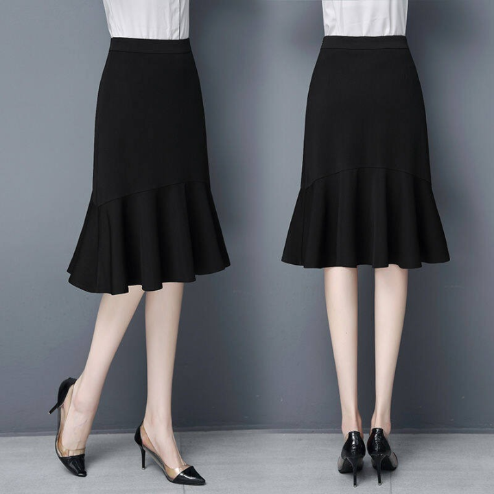 High waisted 2024 black skirt 3xl