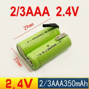 PIN SẠC 2/3AAA 2.4V 350mAh NiMH/NiCd HÀN SẴN NIKEN 2 ĐẦU DÀNH THAY THẾ CHO MÁY CẠO RÂU TÔNG ĐƠ MÁY TĂM NƯỚC VÀ CÁC THIẾT BỊ KHÁC