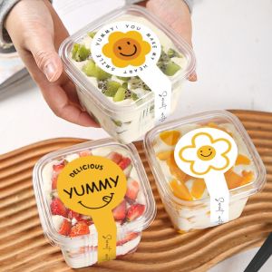 Bayar Di Tempat - Stiker Segel Kemasan Floral / 100 PCS Stiker Segel Kemasan / Stiker Seal Box Makanan