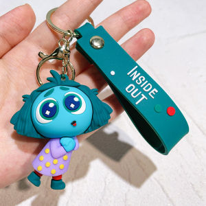 ZJT 2024 Inside Out 2 Sadness Envy Embarrassment keychain key holder bag pendant Ennui Joy Fear Disgust ornaments JTZ
