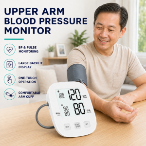 【Local Shipping】Upper Arm Digital Blood Pressure Monitor with Backlit LED Display Electronic Sphygmomanometer Heart Rate Monitor